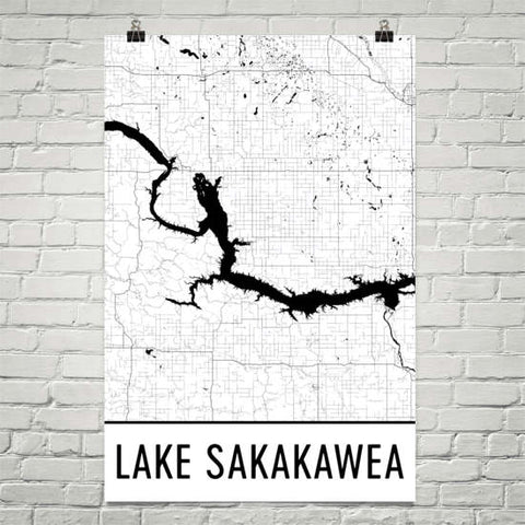 North Dakota Gifts, Souvenirs, and ND Décor – Modern Map Art