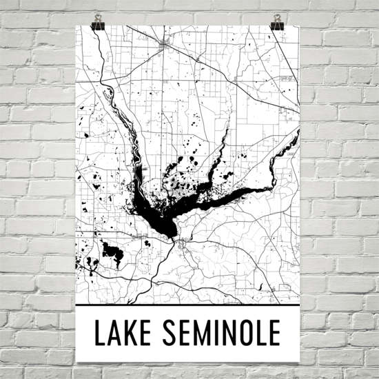Lake Seminole GA Art and Maps