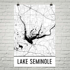 Lake Seminole GA Art and Maps