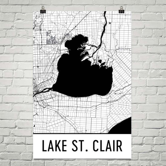 Lake St. Clair MI Art and Maps