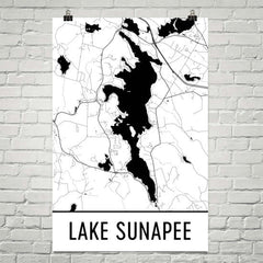 Lake Sunapee NH Art and Maps