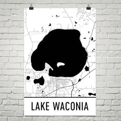 Lake Waconia MN Art and Maps