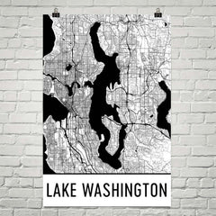 Lake Washington WA Art and Maps