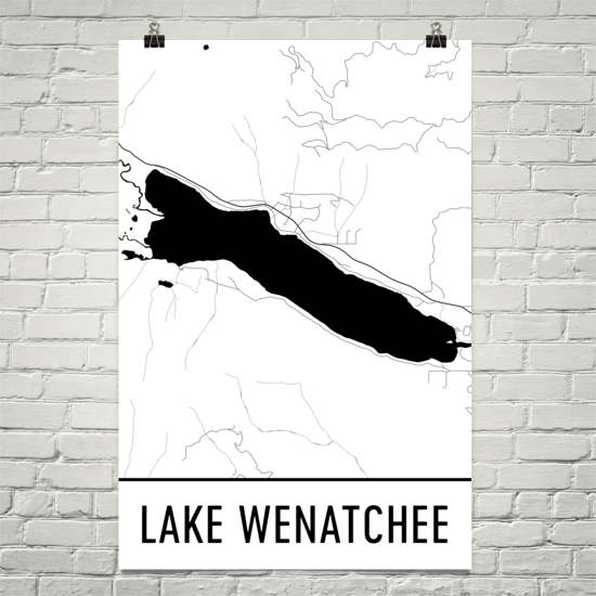 Lake Wenatchee WA Art and Maps