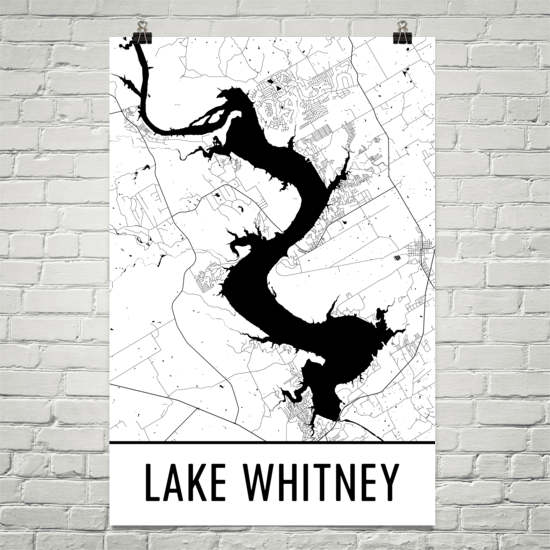 Lake Whitney TX Art and Maps