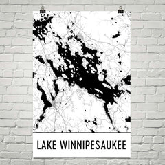 Lake Winnipesaukee NH Art and Maps
