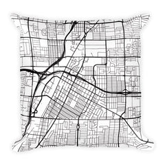 Las Vegas Map Pillow – Modern Map Art