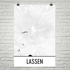 Lassen Volcanic National Park Topographic Map Art