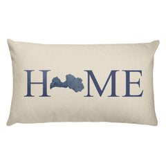 Latvia Map Pillow – Modern Map Art