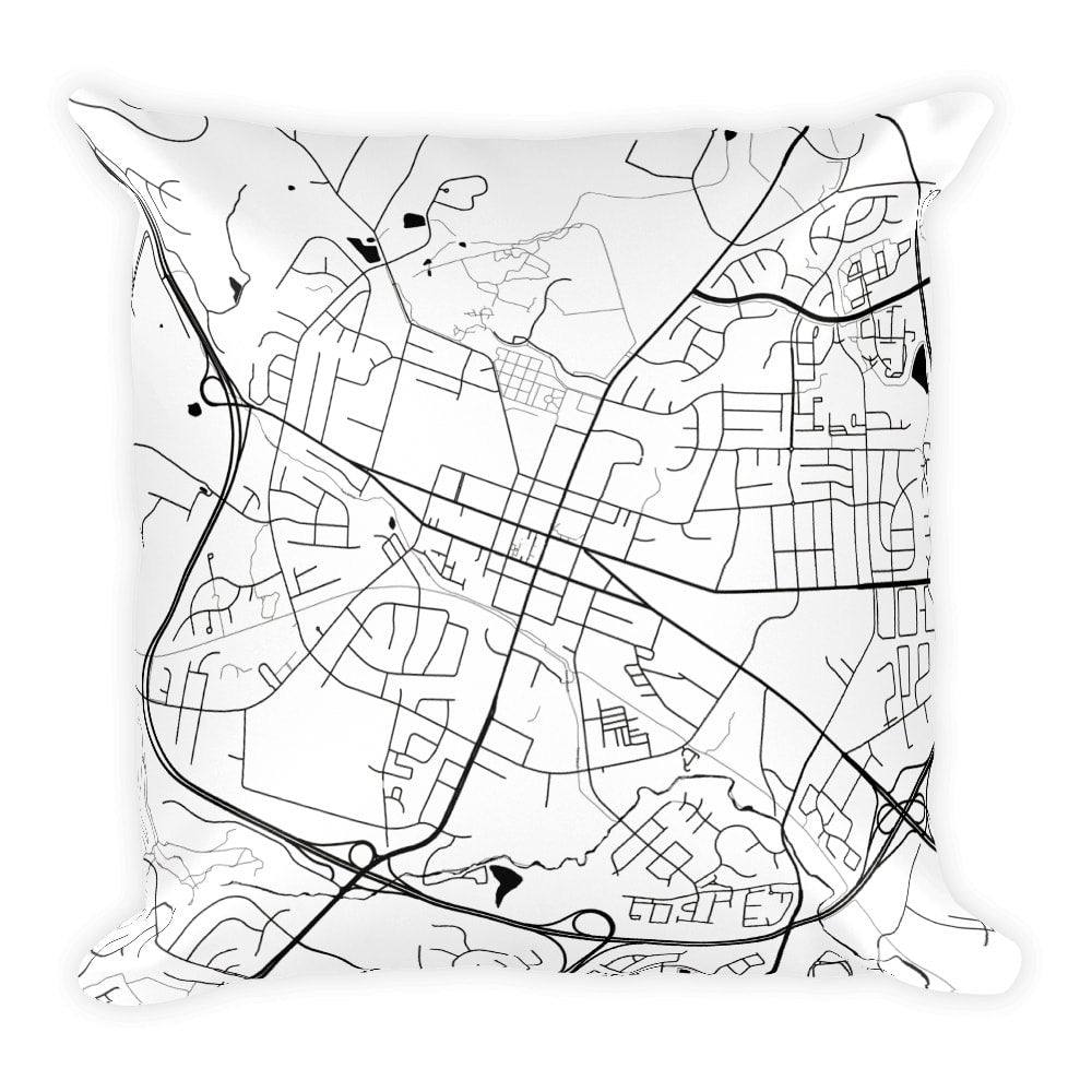 Leesburg Map Pillow – Modern Map Art