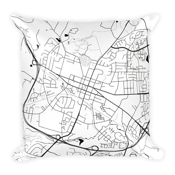 Leesburg Map Pillow – Modern Map Art