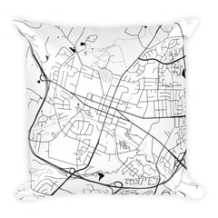 Leesburg Map Pillow – Modern Map Art