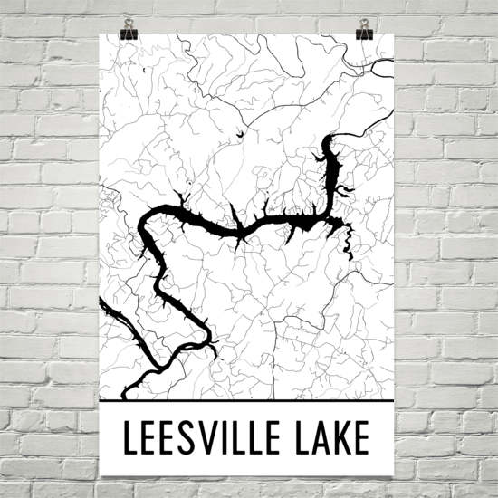 Leesville Lake VA Art and Maps