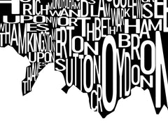 London Neighborhood Typography Prints – Modern Map Art