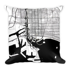 Long Beach Map Pillow – Modern Map Art