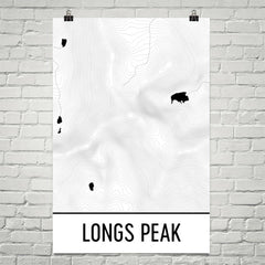 Longs Peak Topographic Map Art