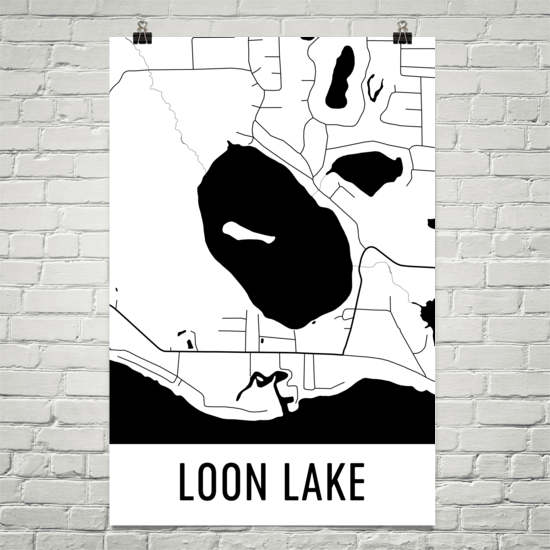Loon Lake WI Art and Maps