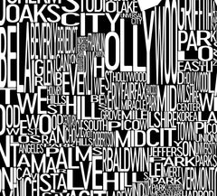 Los Angeles Neighborhood Typography Prints – Modern Map Art