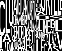 Madrid Neighborhood Typography Prints – Modern Map Art