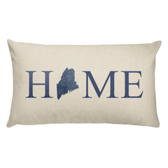 Maine Map Pillow – Modern Map Art