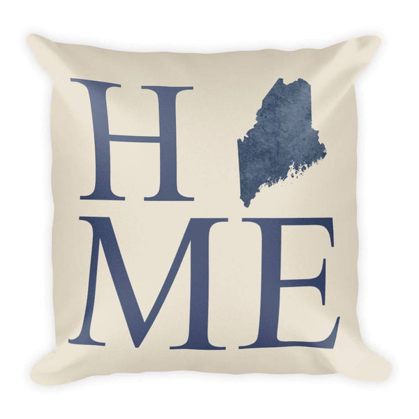 Maine Map Pillow – Modern Map Art