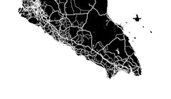 Malaysia Wall Map Print - Modern Map Art