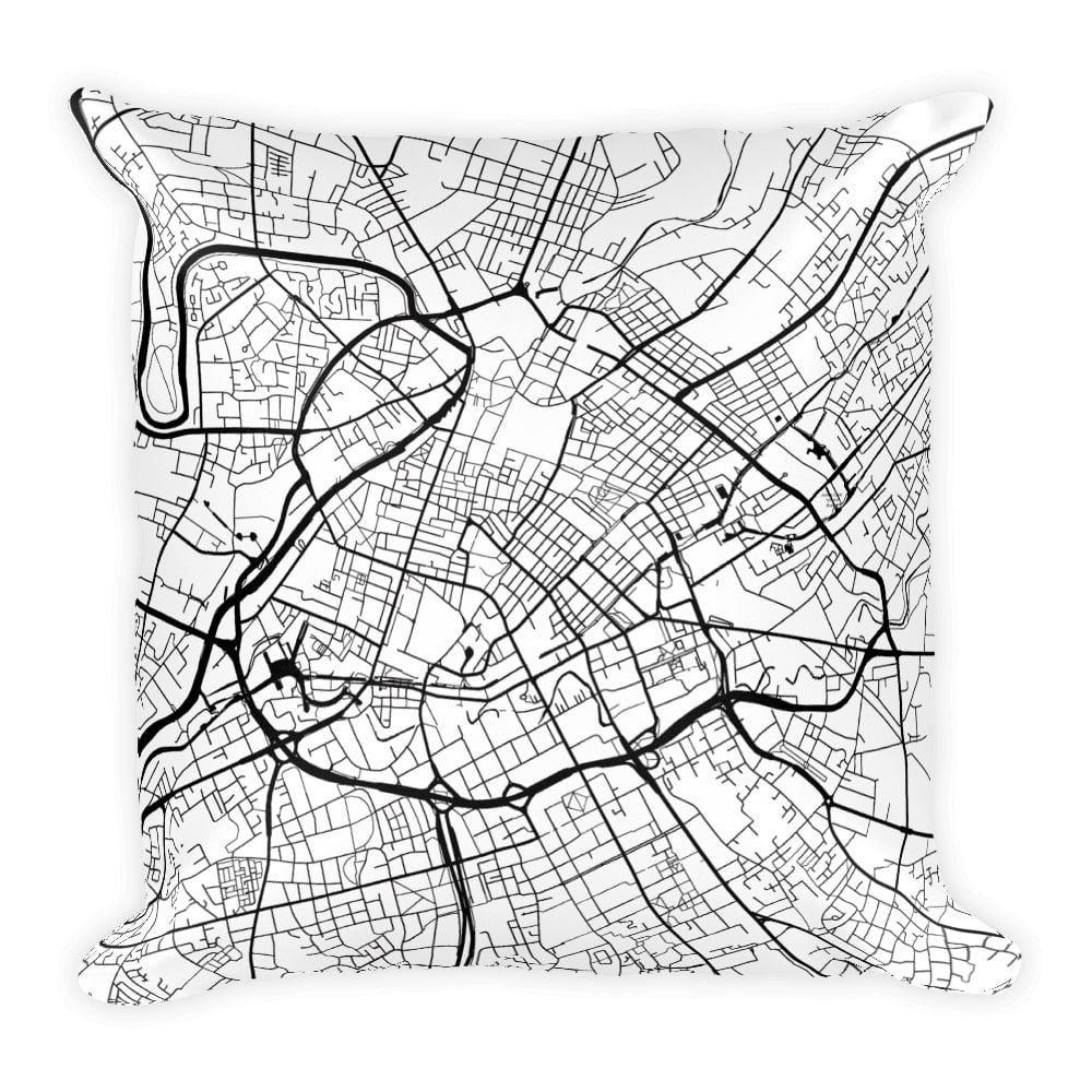Manchester Map Pillow – Modern Map Art