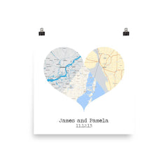 Map Heart Art