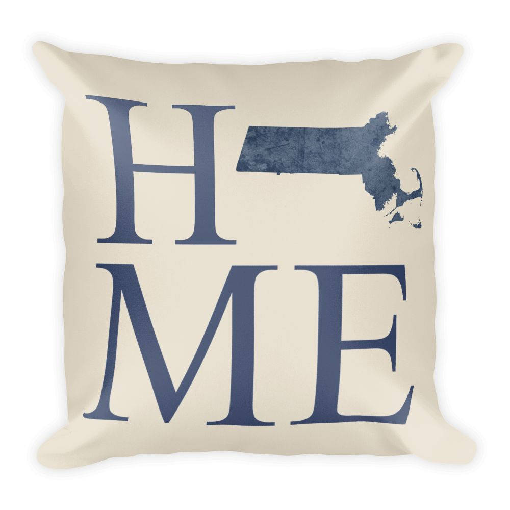 Massachusetts Map Pillow – Modern Map Art