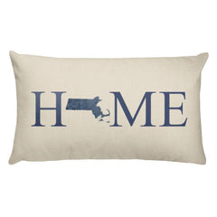 Massachusetts Map Pillow – Modern Map Art