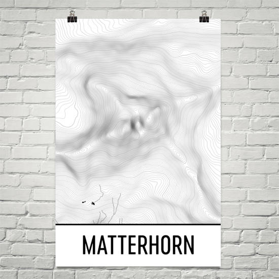 Matterhorn Topographic Map Art