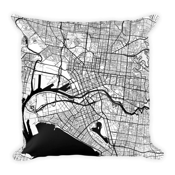 Melbourne Map Pillow – Modern Map Art