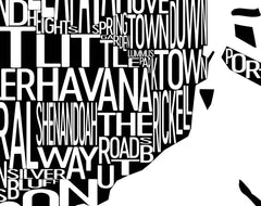 Miami Neighborhood Typography Prints – Modern Map Art