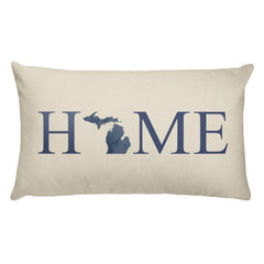 Michigan Map Pillow – Modern Map Art