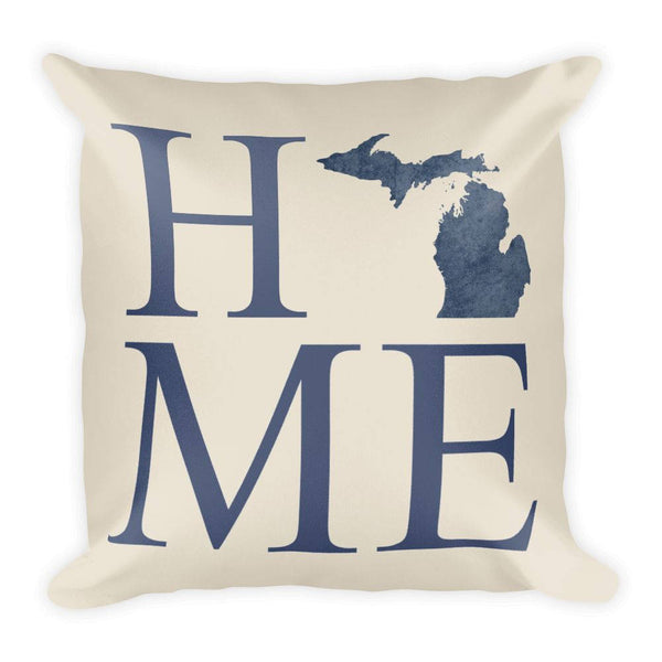 Michigan Map Pillow – Modern Map Art