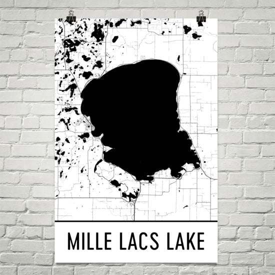 Mille Lacs Lake MN Art and Maps