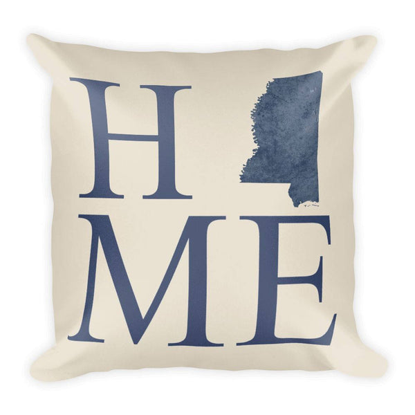 Mississippi Map Pillow – Modern Map Art