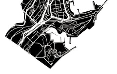 Monaco Wall Map Print - Modern Map Art