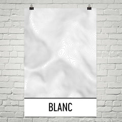 Mont Blanc Topographic Map Art