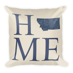 Montana Map Pillow – Modern Map Art