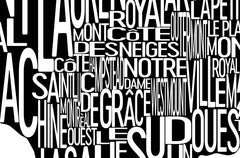 Montreal Neighborhood Typography Prints – Modern Map Art