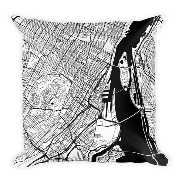 Montreal Map Pillow – Modern Map Art