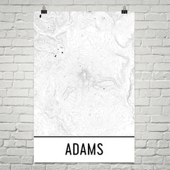 Mount Adams Topographic Map Art