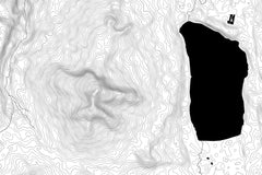 Mount Bailey Topographic Map Art
