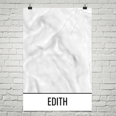 Mount Edith Cavell Topographic Map Art