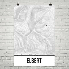 Mount Elbert Topographic Map Art