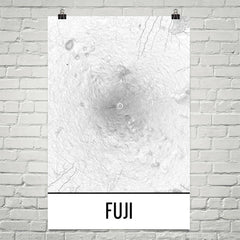 Mount Fuji Topographic Map Art