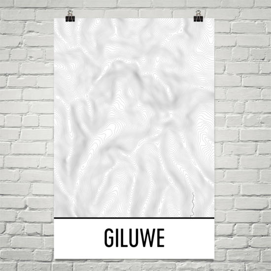 Mount Giluwe Topographic Map Art