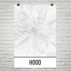 Mount Hood Topographic Map Art