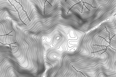 Mount Olympus Topographic Map Art